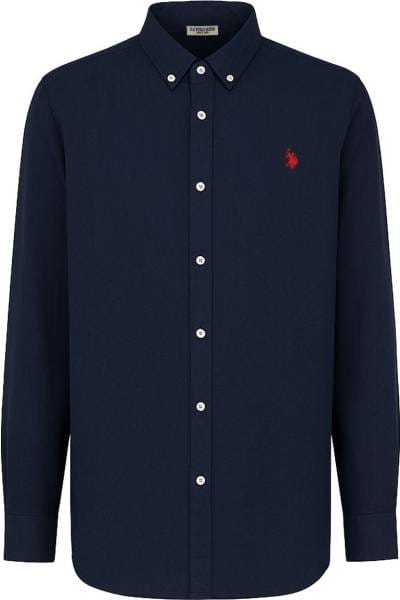 green emerald velvet dress U.S. Polo Assn. Men's Solid Stretch Poplin Long Sleeve Button Down Shirt Windsurfer Blue Large main image 0