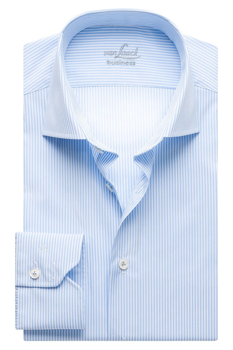 van Laack Hemd - Tailor Fit - hellblau, Gestreift (extra langer Arm) 37 - S van Laack Hemd - Tailor Fit - hellblau, Gestreift (extra langer Arm) 37 - S