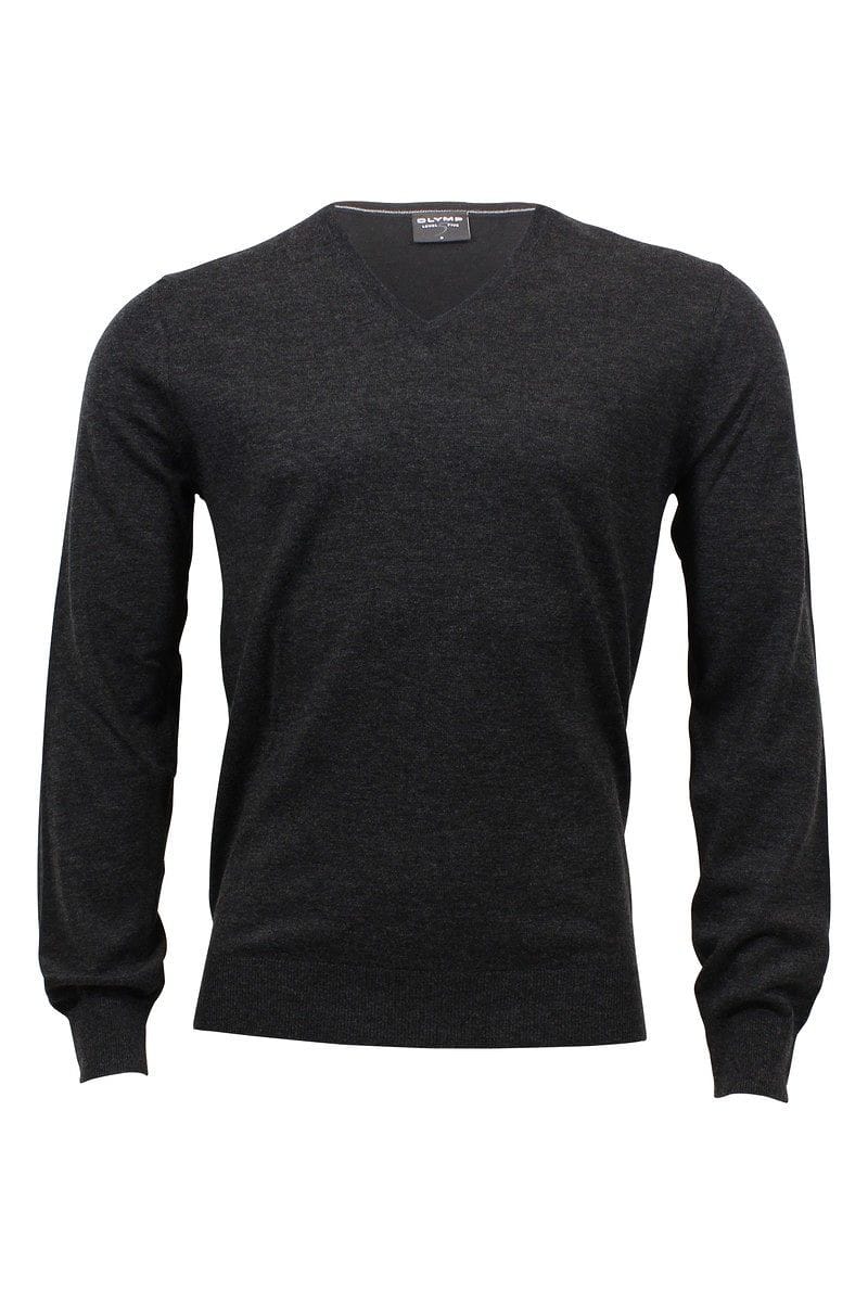 Olymp Strickpullover Level 5 Five Body Fit - graphit