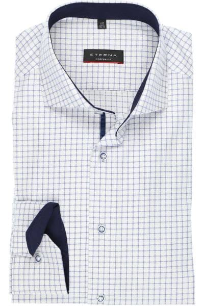 ETERNA Modern Fit Hemd dunkelblau, Kariert