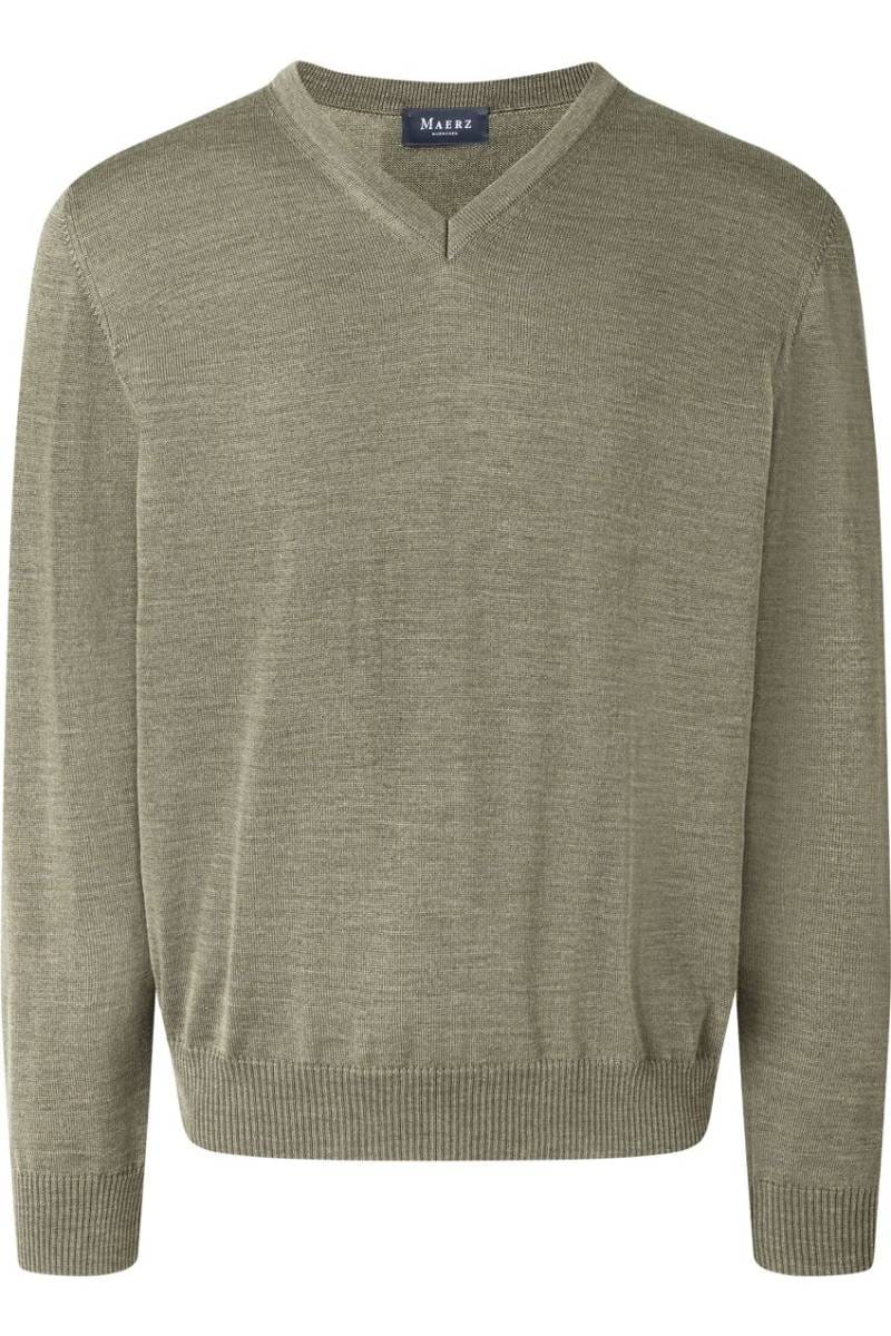 MAERZ Superwash Classic Fit Pullover V-Ausschnitt Bonsai, Einfarbig |  Hemden.de
