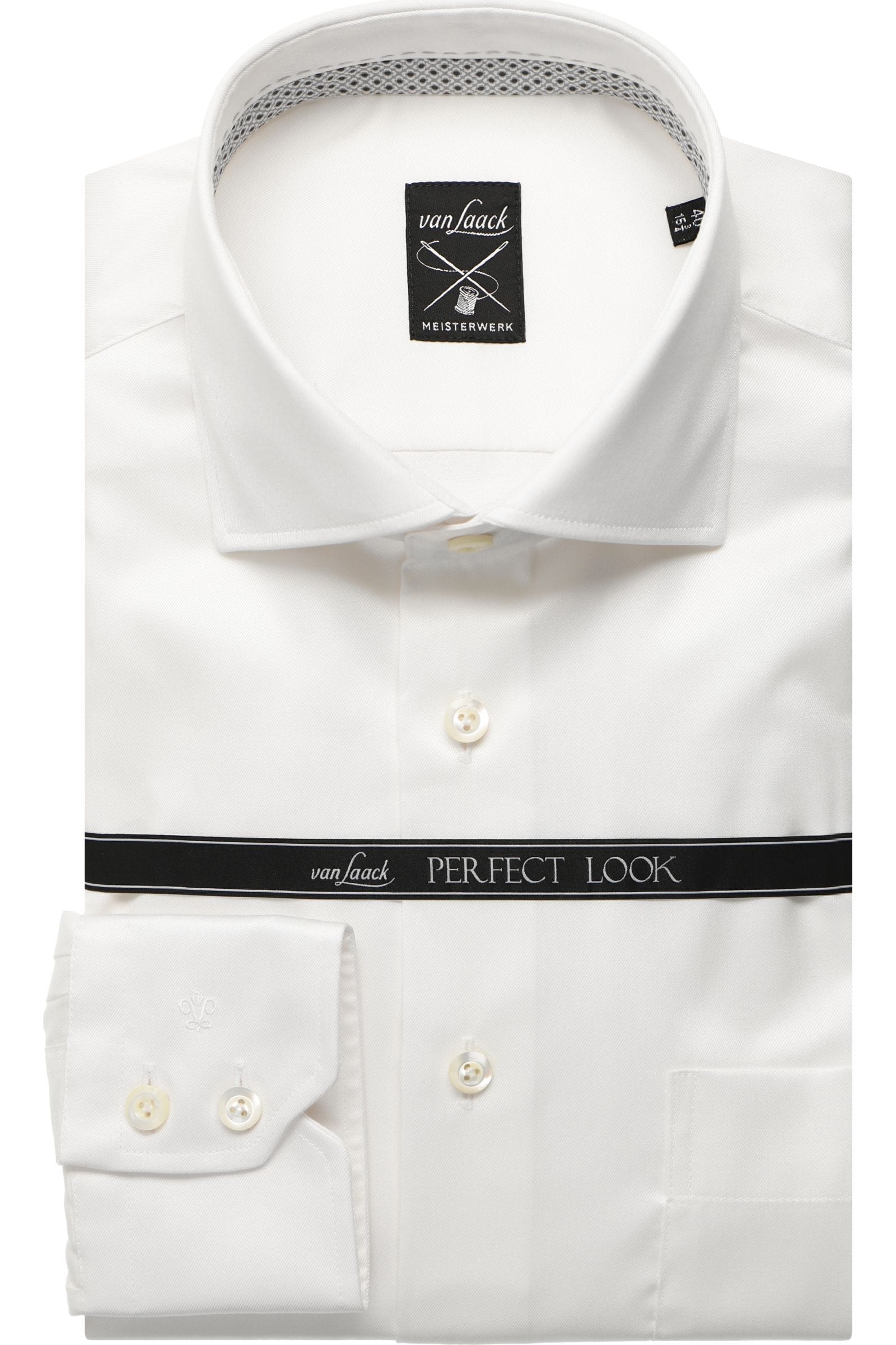 van Laack Comfort Fit Hemd weiss, Einfarbig 41 - L