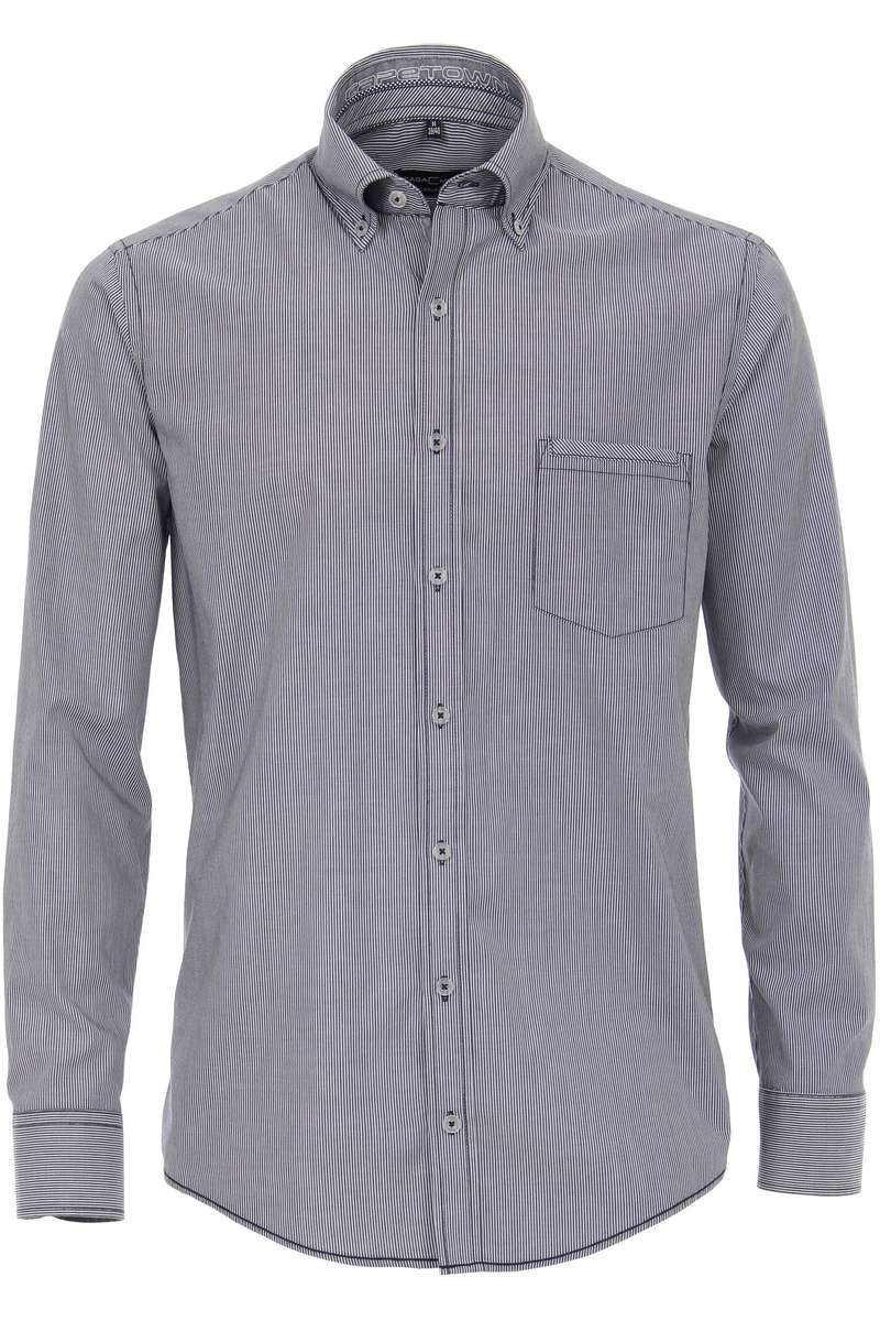 Casa Moda Casual Fit Hemd dunkelblau, Feinstreifen M Casa Moda Casual Fit Hemd dunkelblau, Feinstreifen M