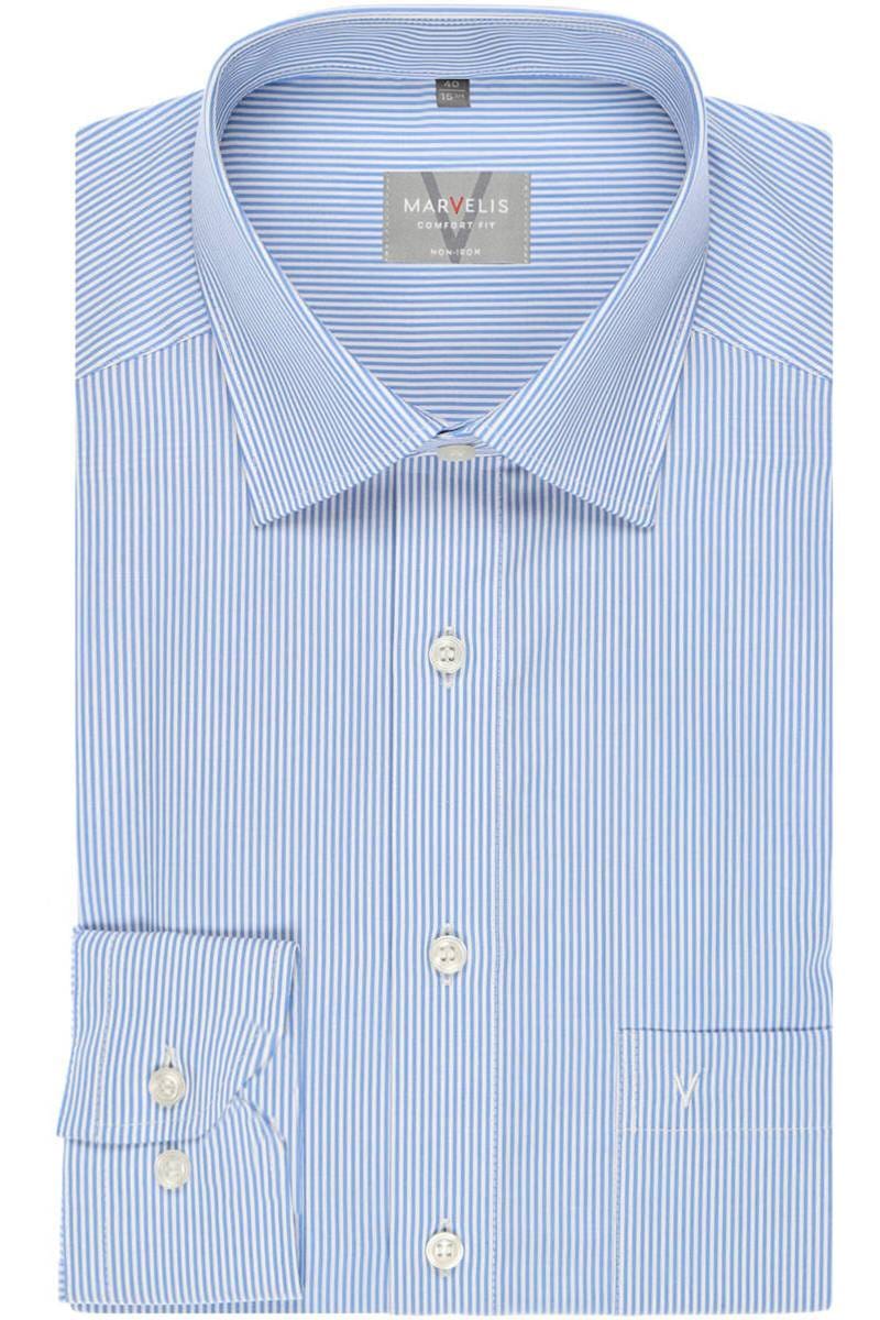 Marvelis Comfort Fit Chemise bleu, Rayé FR-BE