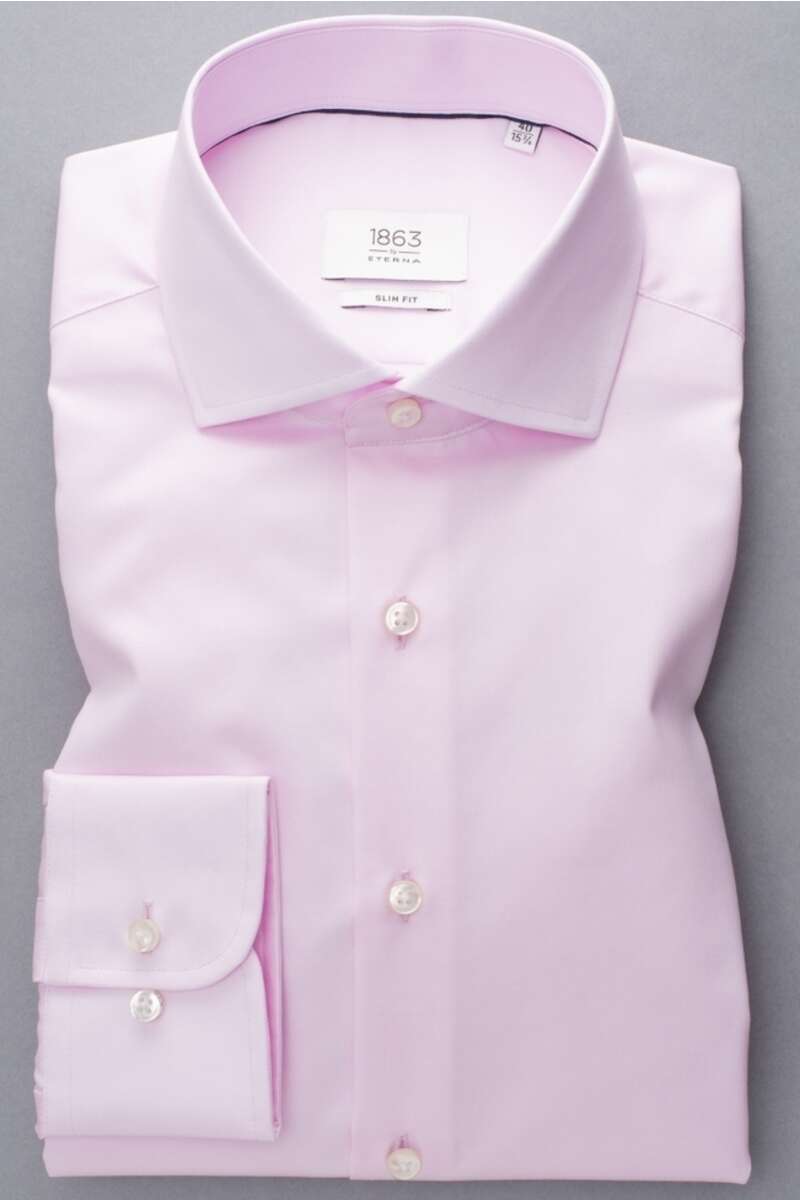 Eterna 1863 Slim Fit shirt pink, One Colour Hemden.de