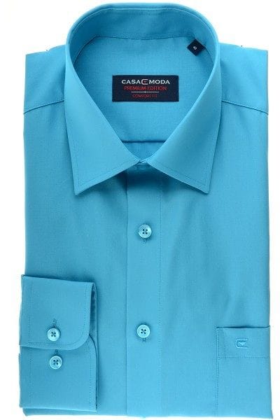 Casa Moda Hemd - Comfort Fit - türkis, Einfarbig