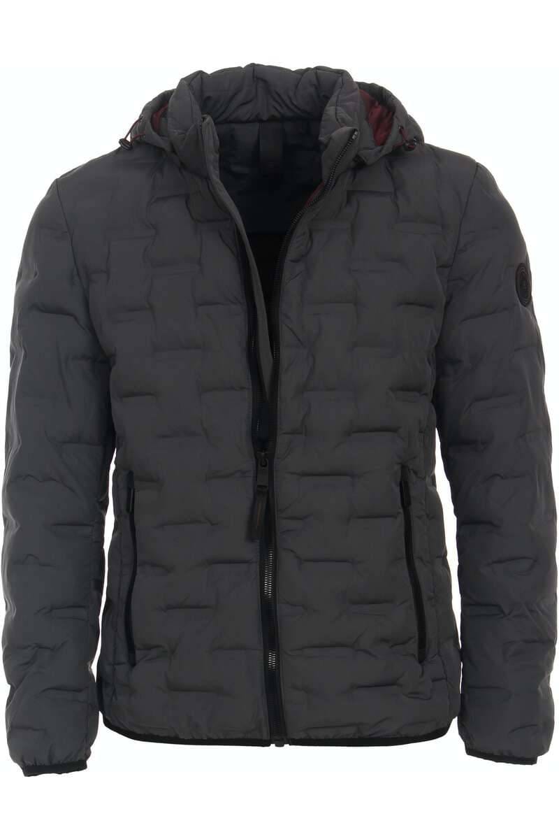 Casa Moda Regular Fit Jacke Kapuze anthrazit, Einfarbig
