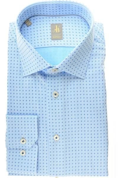 Jacques Britt Hemd - Custom Fit - marine/blau, Gemustert