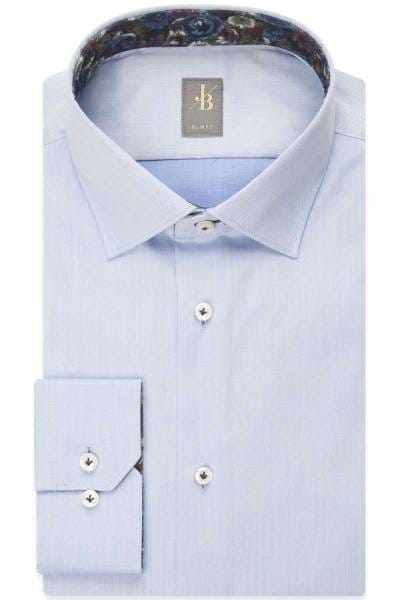 Jacques Britt Slim Fit Hemd blau, Einfarbig