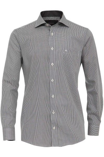 Casa Moda Hemd - Comfort Fit - schwarz/weiss, Kariert