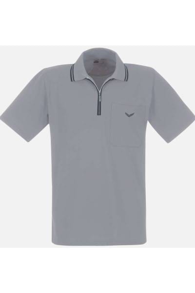 TRIGEMA Comfort Fit Poloshirt grau, Einfarbig