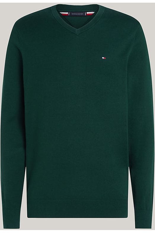 Slim Fit Hilfiger Shirt V Ausschnitt Herren Tommy Hilfiger Regular