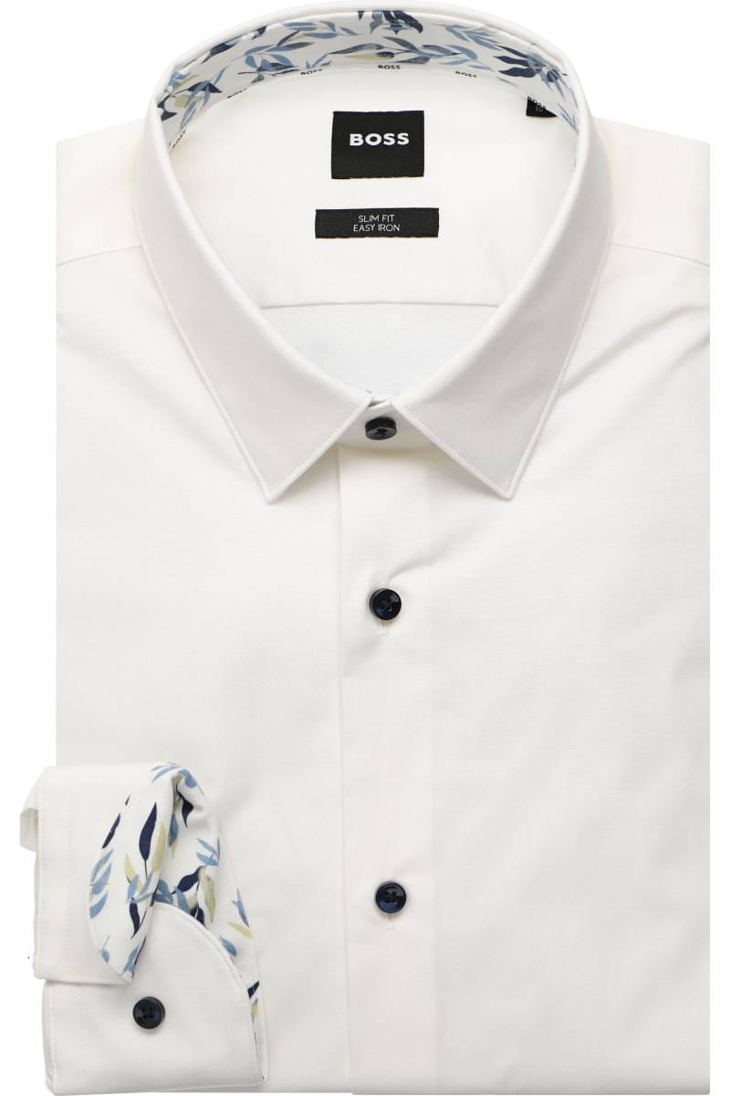BOSS Slim Fit shirt white, One Colour | Hemden.de