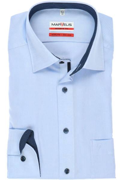 Marvelis Modern Fit Hemd sky, Einfarbig