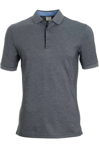 OLYMP Level Five Body Fit Poloshirt anthrazit, Einfarbig