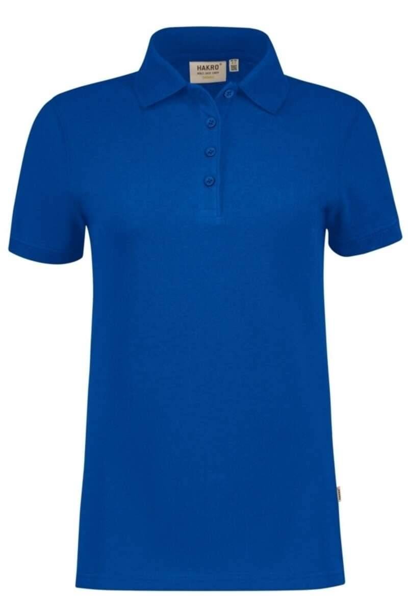 HAKRO Regular Fit Dames Poloshirt blauw, Effen