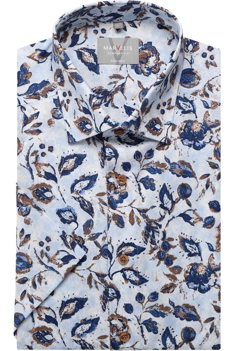 Marvelis Comfort Fit Chemise bleu, imprimé FR-BE