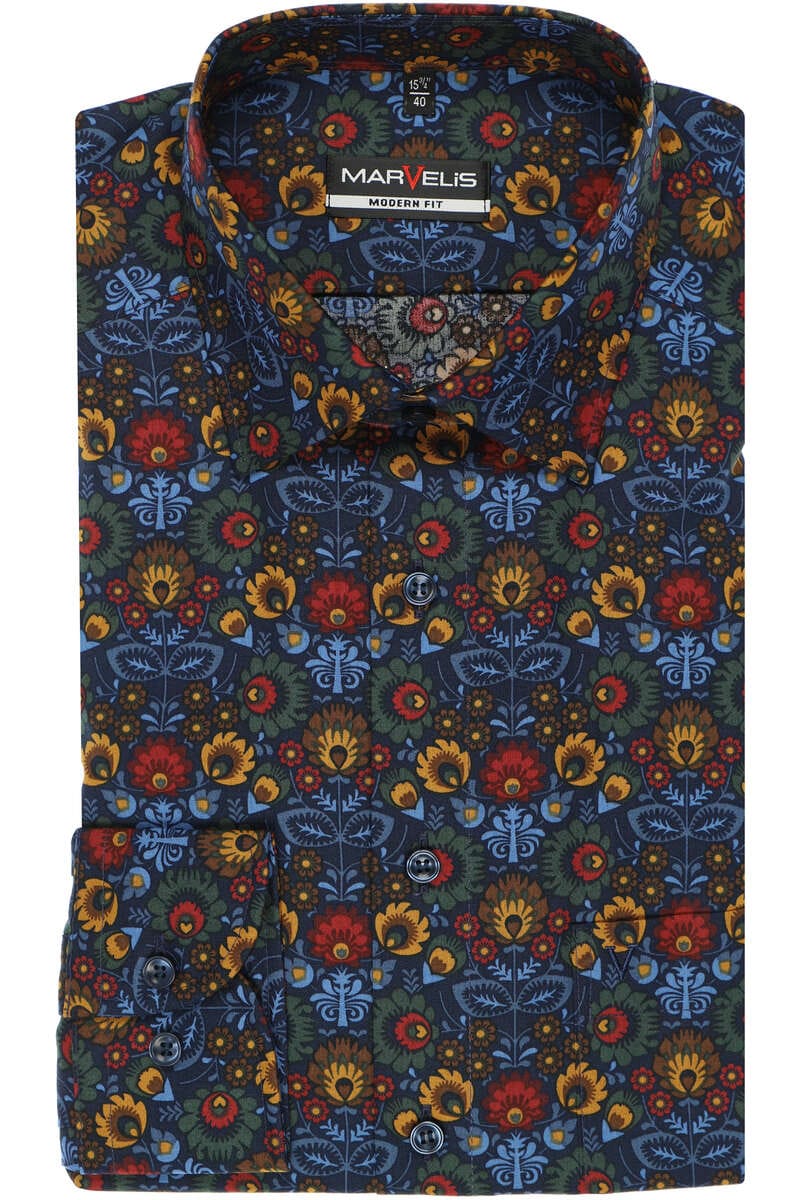 Marvelis Modern Fit Hemd mehrfarbig, Gemustert 40 - M