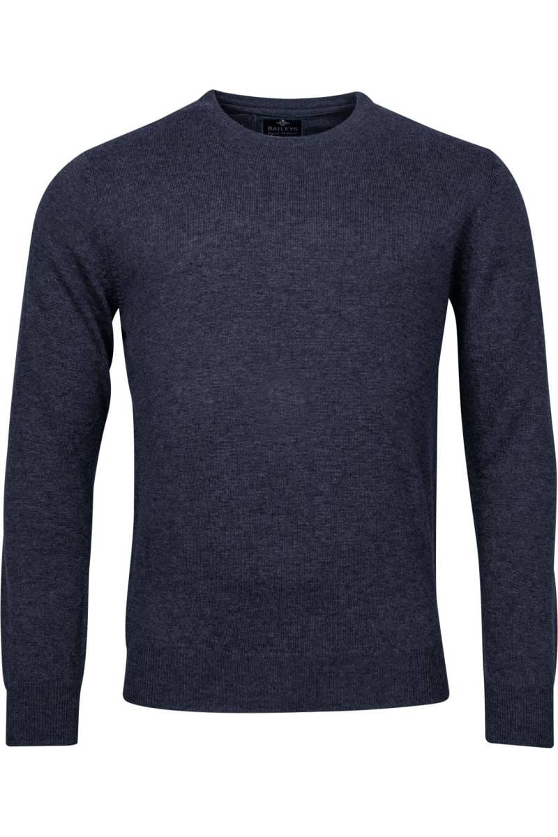 Heren Baileys Truien Baileys Regular Fit Trui Ronde Hals Marine, Effen