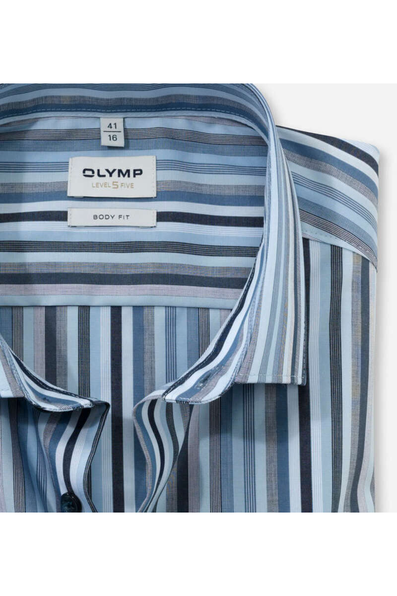 Hemden lange mouw blauw OLYMP