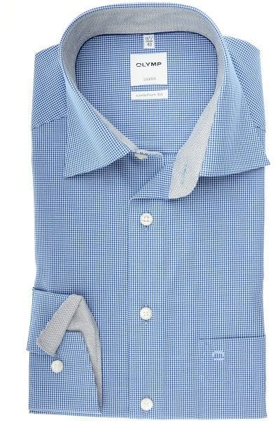 Olymp Luxor Comfort Fit Hemd royal/weiss, Kariert