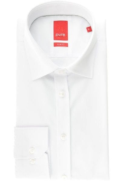 Pure Hemd - Slim Fit - weiss,