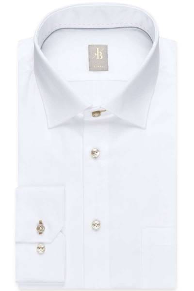 Jacques Britt Hemd - Slim Fit - weiss, Einfarbig