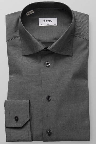 Eton Hemd - Slim Fit - anthrazit, Einfarbig