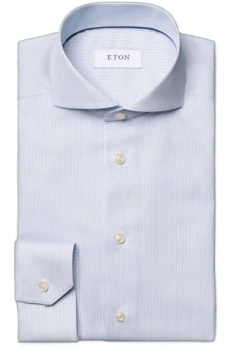 Eton Slim Fit shirt dark blue, Striped | Businesshemden.com