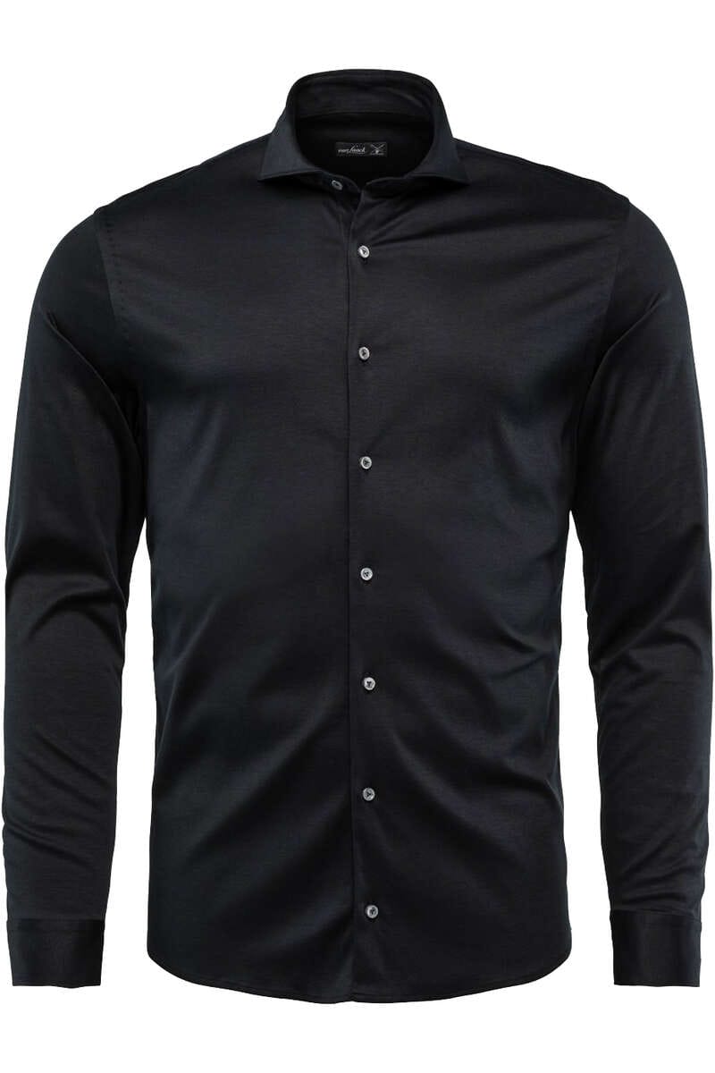 van Laack Tailor Fit Jerseyhemd schwarz, Einfarbig M van Laack Tailor Fit Jerseyhemd schwarz, Einfarbig M