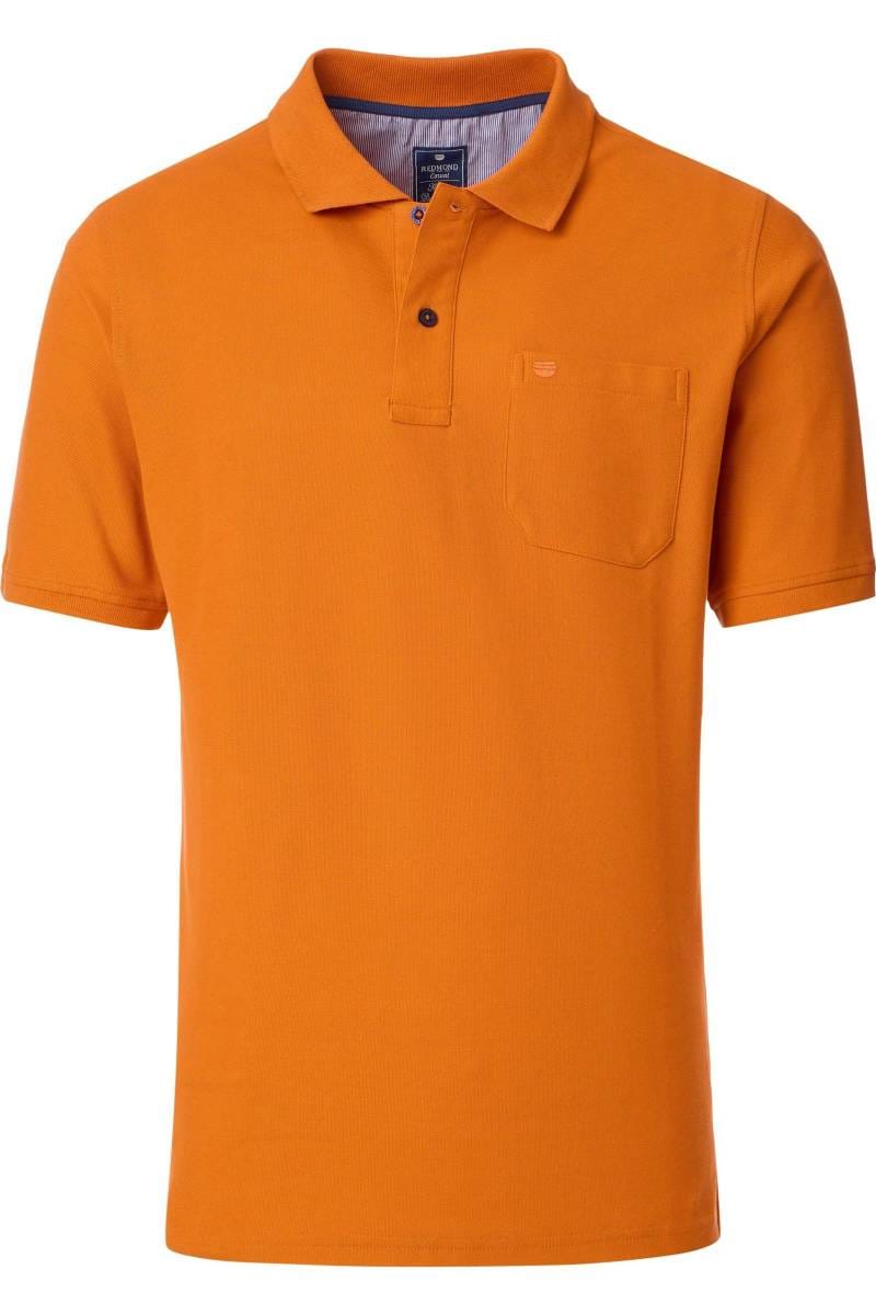Redmond Casual Modern Fit polo shirt orange, One Colour