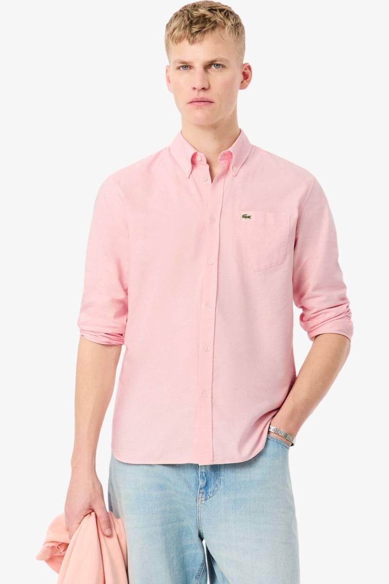 Lacoste Regular Fit shirt pink, One Colour | Businesshemden.com