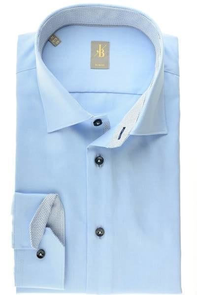 Jacques Britt Hemd - Slim Fit - blau, Einfarbig