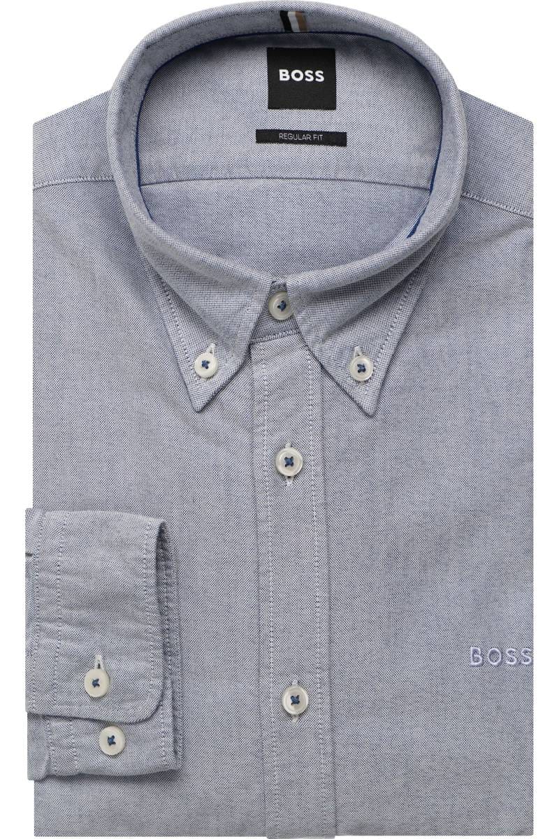 BOSS Regular Fit Chemise Open Blue, Unicolore FR-BE