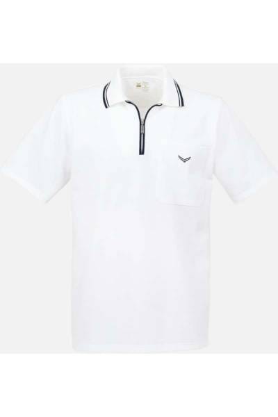 TRIGEMA Comfort Fit Poloshirt weiss, Einfarbig