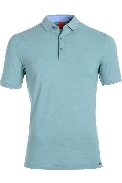 Olymp Level Five Body Fit Poloshirt grün/weiss, Zweifarbig
