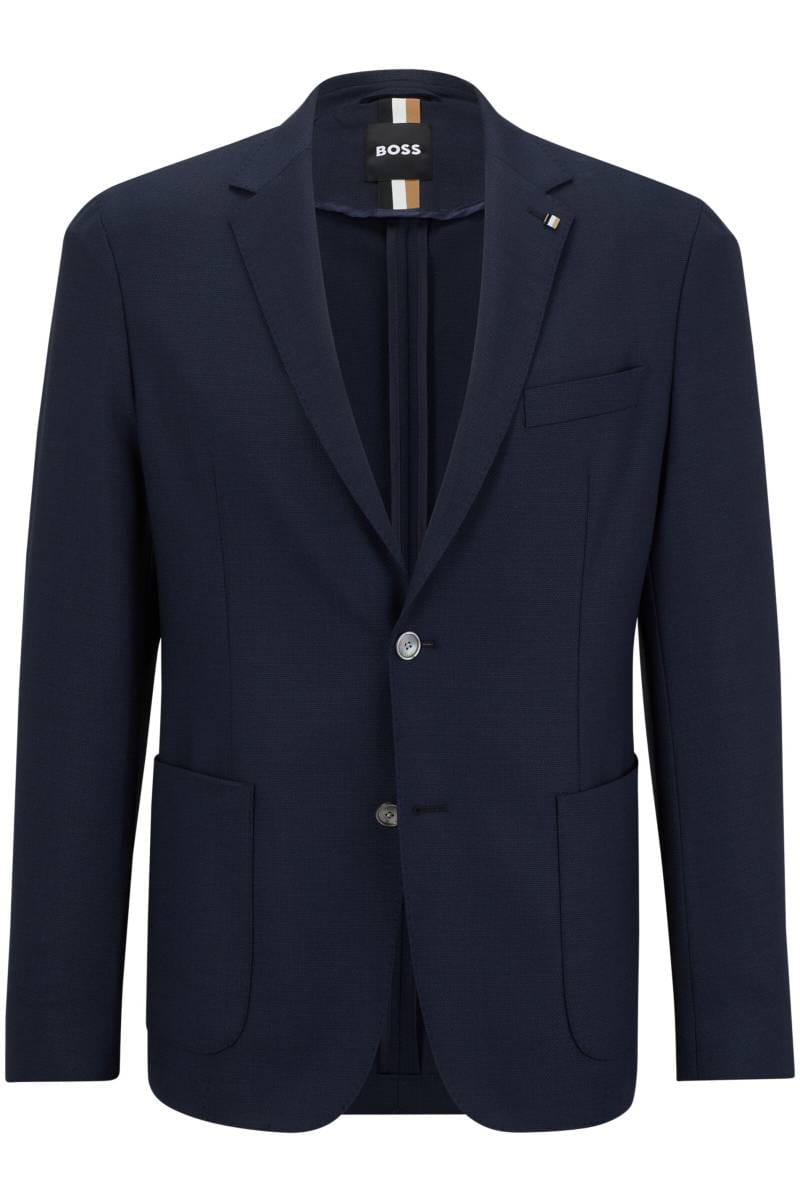 BOSS Slim Fit jacket dark blue | Businesshemden.com