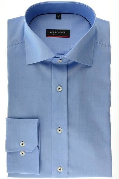 Eterna Hemd - Modern Fit - blau, Einfarbig