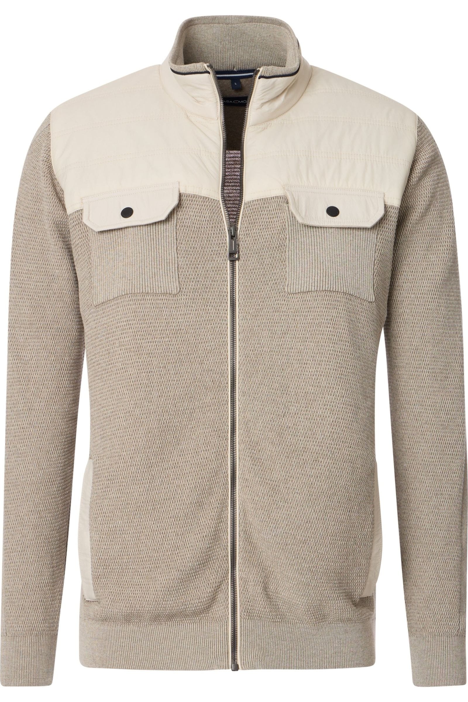 Casa Moda Regular Fit Herren cardigan beige, One Colour