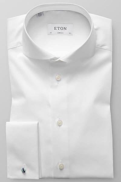 Eton Hemd - Super Slim - weiss, Einfarbig