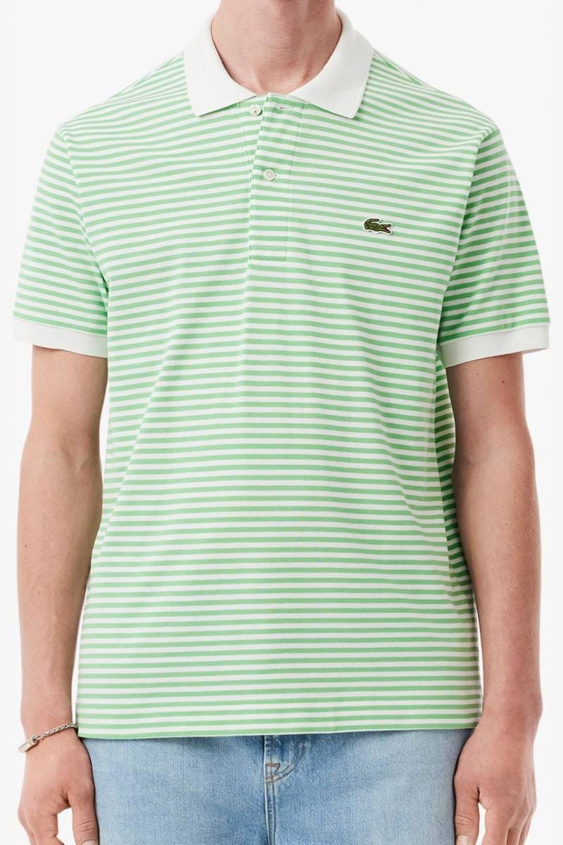 Lacoste Classic Fit polo shirt green, Striped