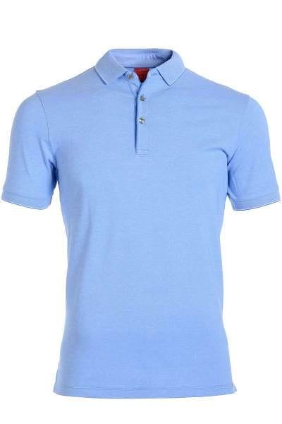 Olymp Level Five Body Fit Poloshirt sky/weiss, Zweifarbig