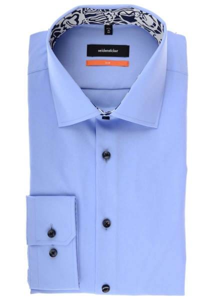 Seidensticker Slim Fit Hemd hellblau, Einfarbig