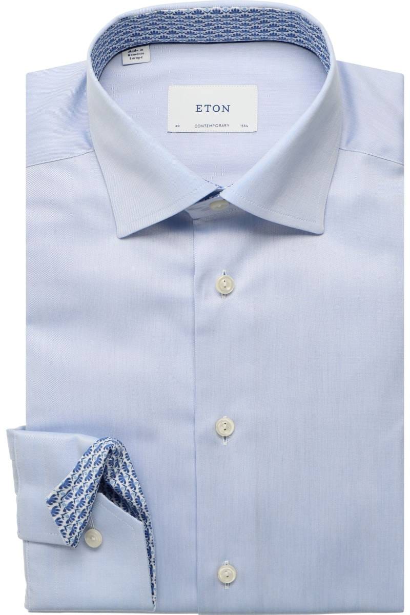 Eton Contemporary Fit shirt blue, Flowers | Businesshemden.com