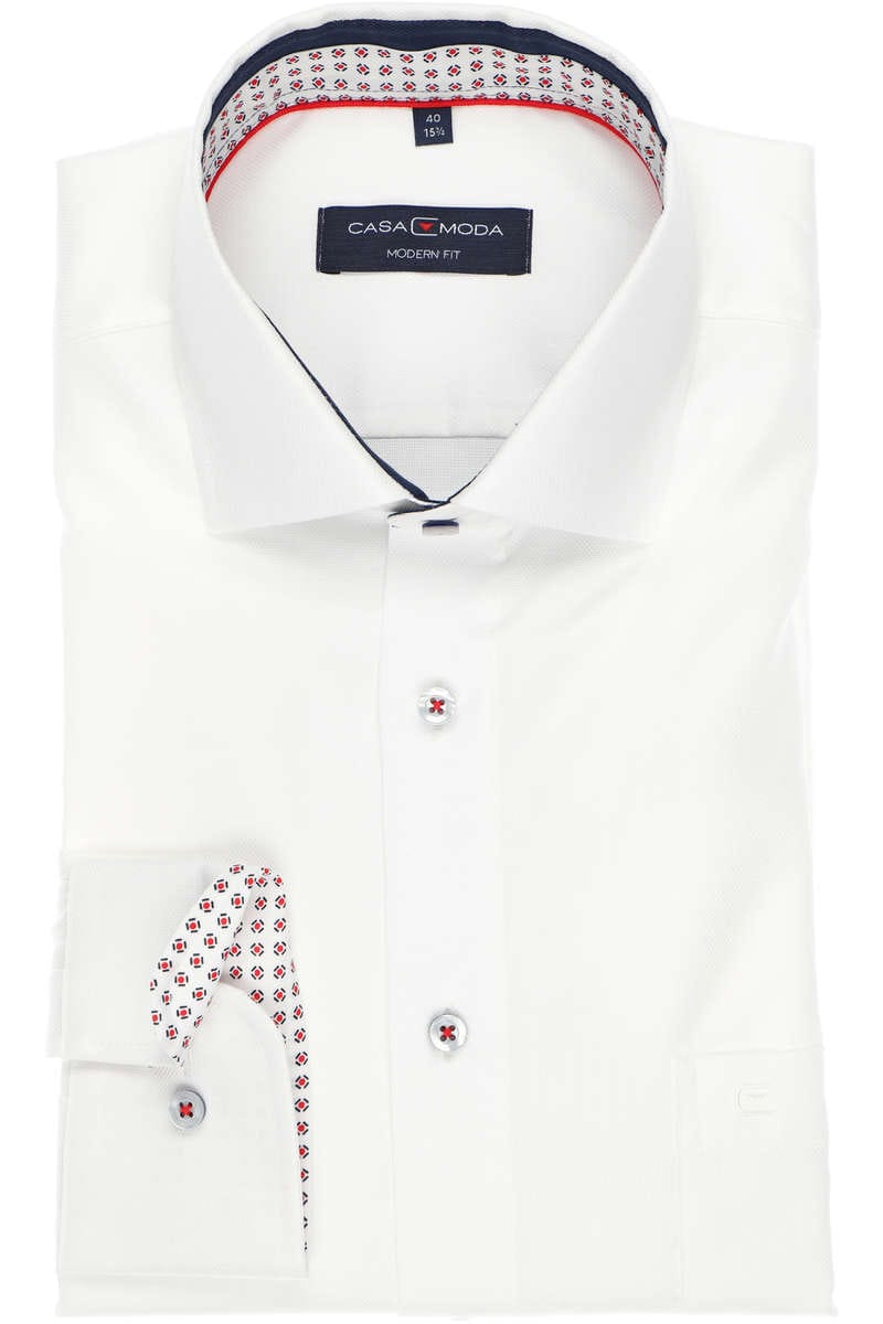 Casa Moda Modern Fit Hemd weiss, Einfarbig 40 - M Casa Moda Modern Fit Hemd weiss, Einfarbig 40 - M
