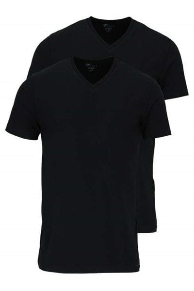 Venti T-Shirt - V-Ausschnitt - schwarz, Einfarbig