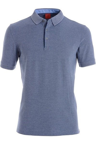 OLYMP Level Five Body Fit Poloshirt nachtblau, Einfarbig