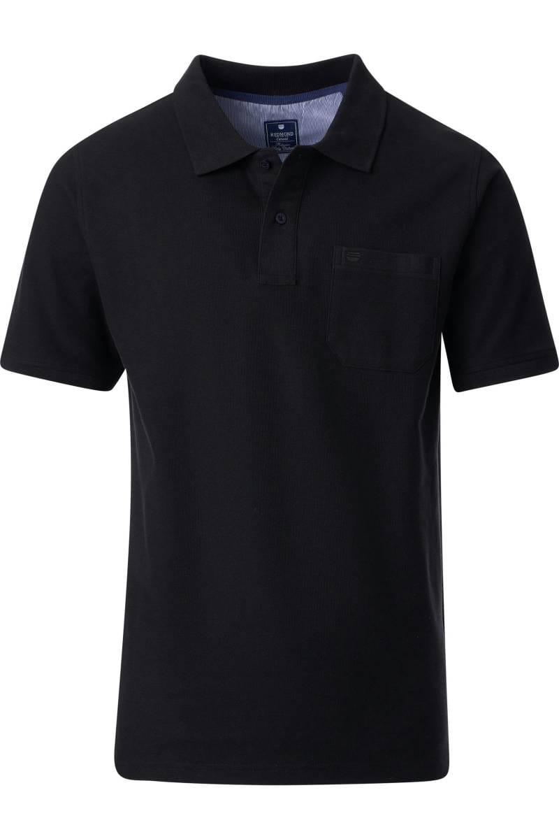 Redmond Casual Modern Fit polo shirt black, One Colour