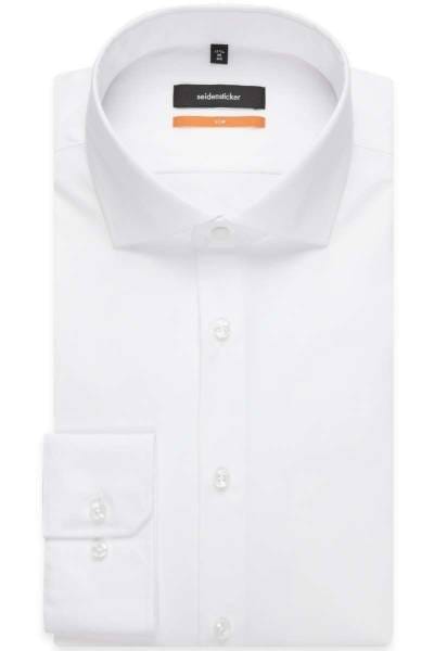 Seidensticker Hemd - Slim Fit - weiss, Einfarbig