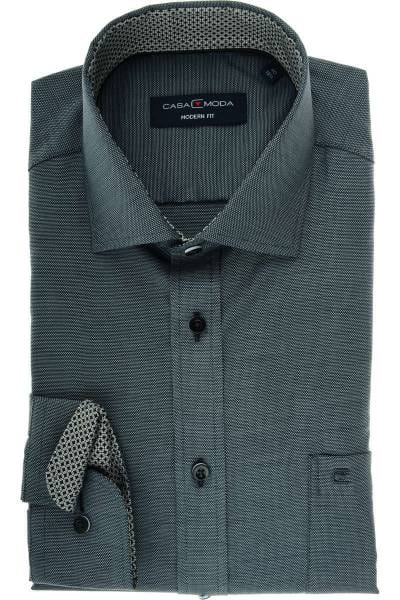 Casa Moda Modern Fit Hemd anthrazit silber, Strukturiert